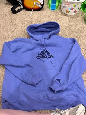 adidas Lavender Pullover Hoodie with Black Logo
